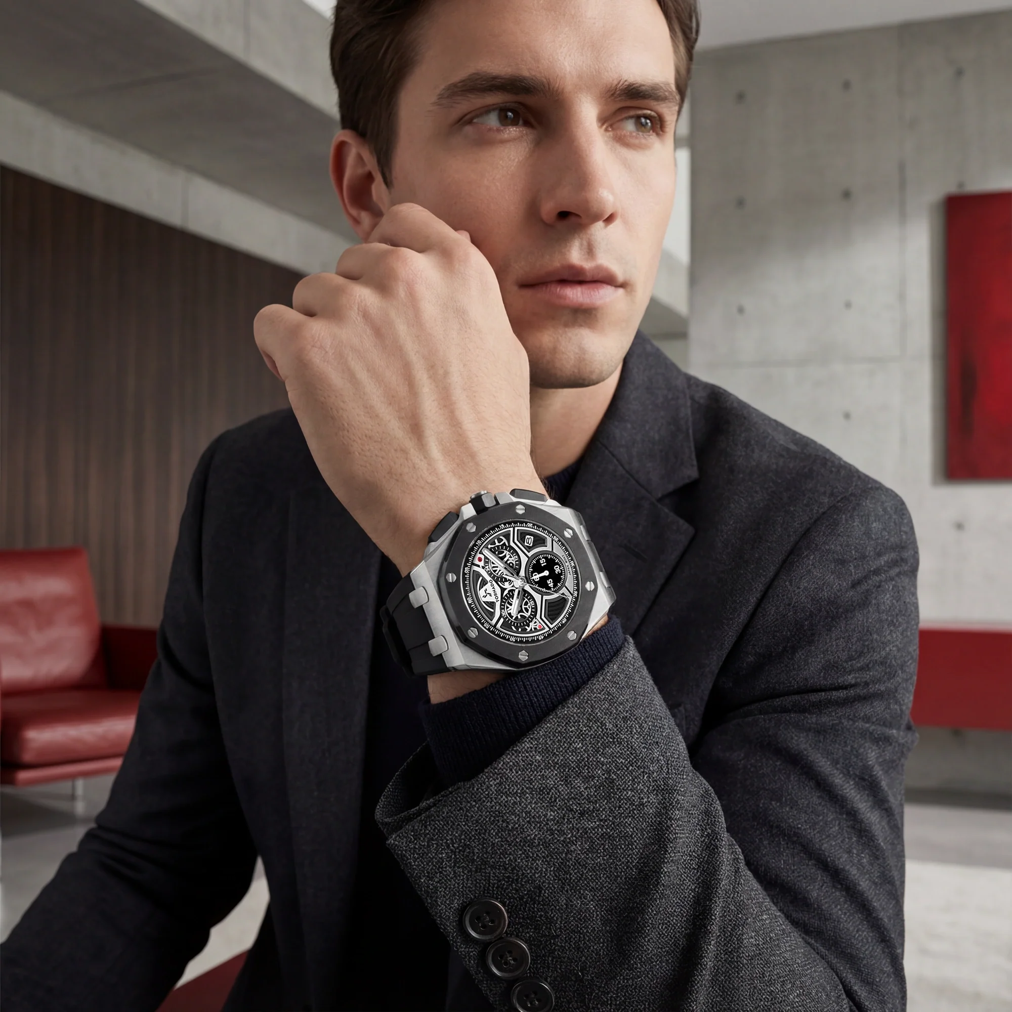 LUMINA CHRONOSPHERE Chronograph Silver Black - Image 5