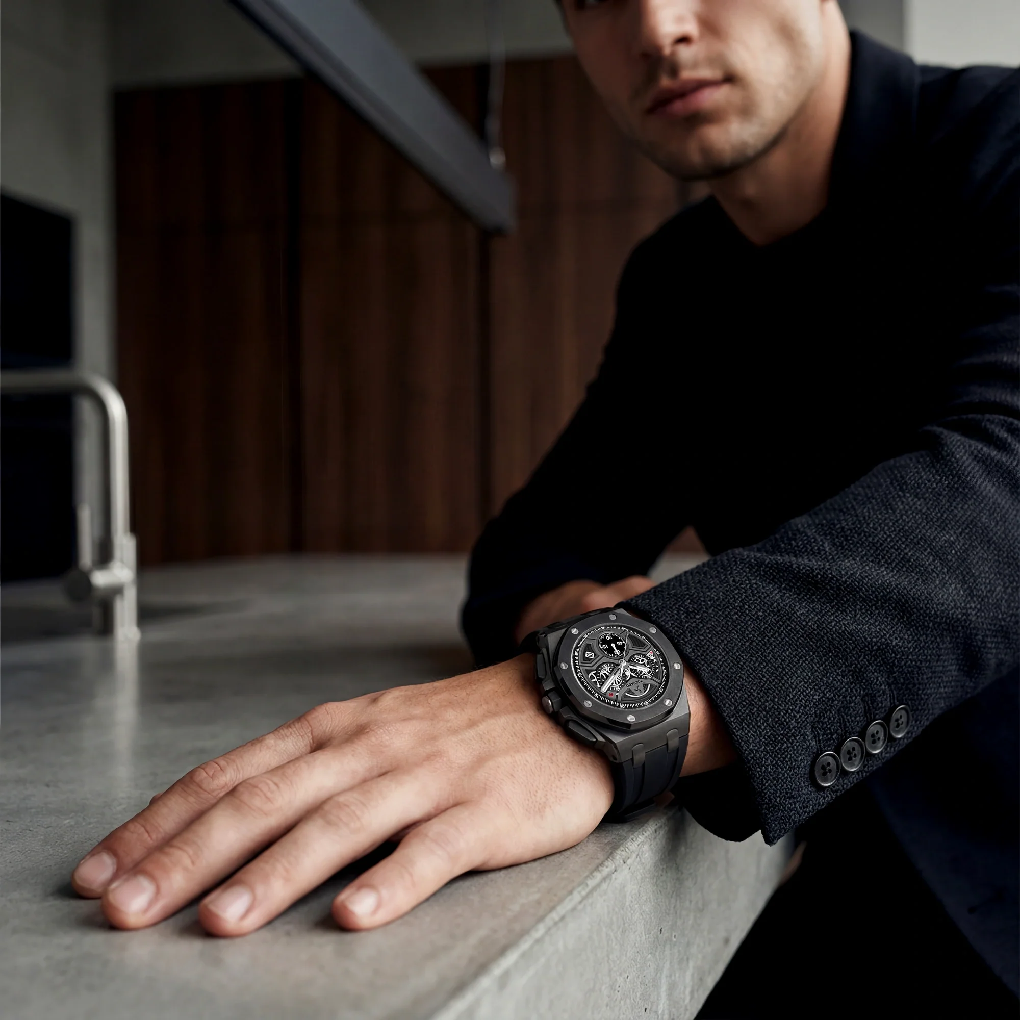 LUMINA CHRONOSPHERE Chronograph Black and Gunmetal - Image 5