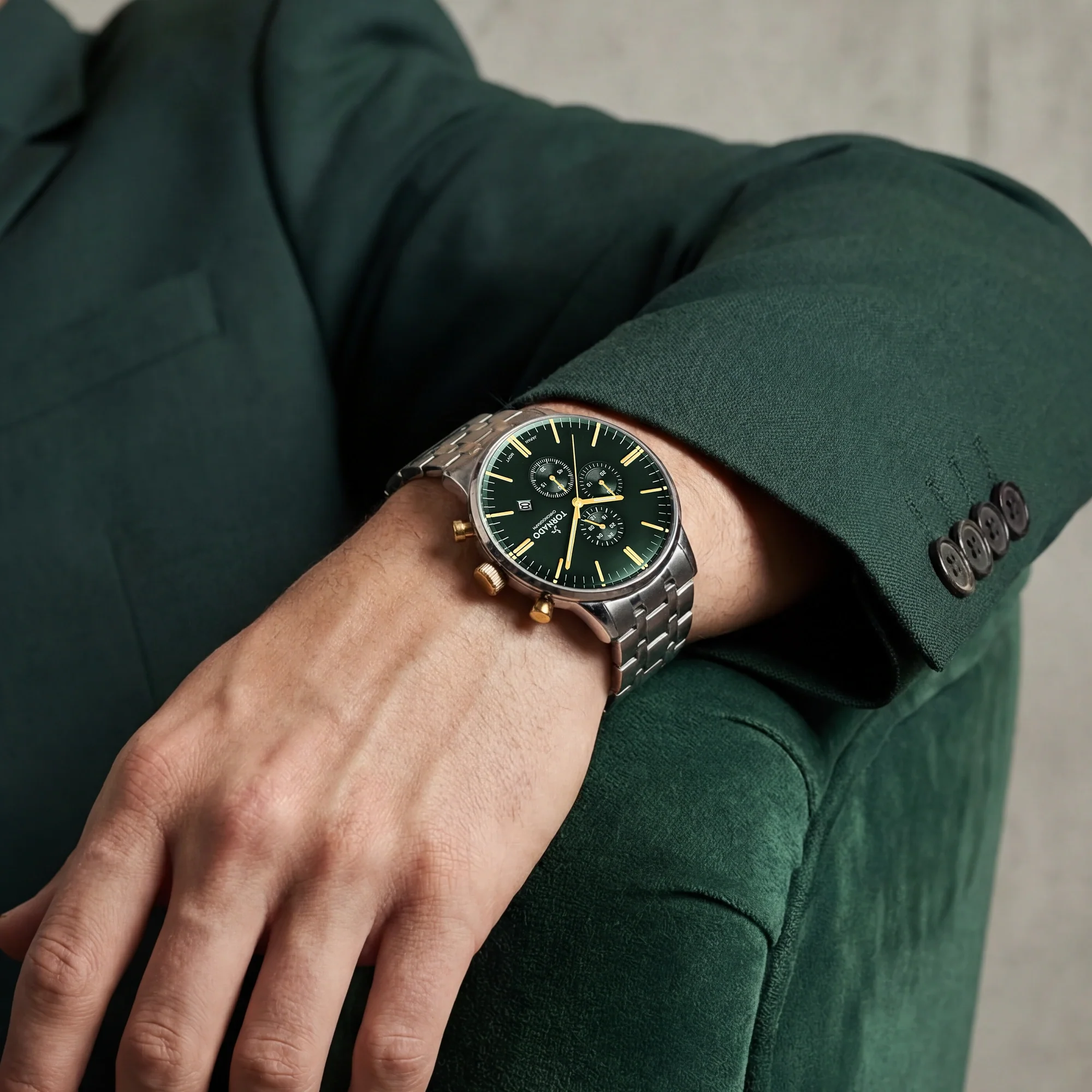 CELESTIA ELITE Chronograph Silver Green - Image 5